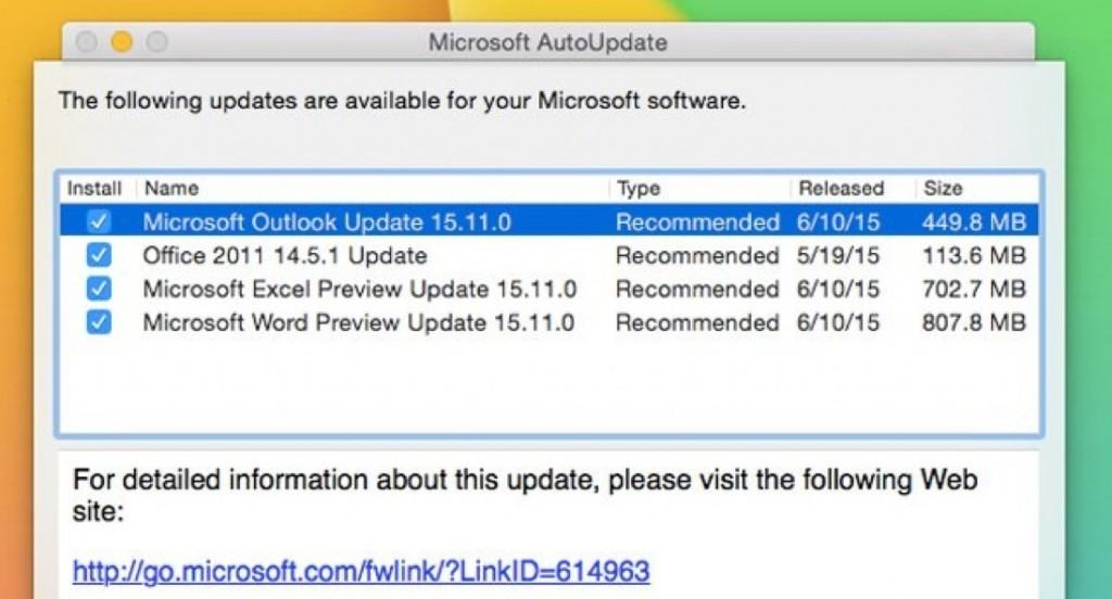 microsoft word 2011 for mac update