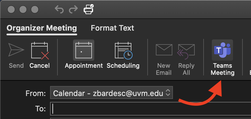 email with invite not displayed on outlook for mac